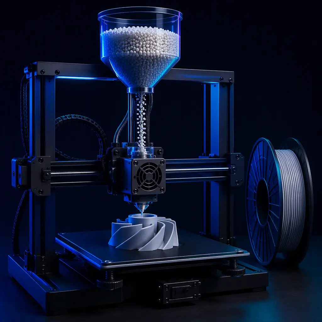 Pellet Extrusion vs Filament: The Cost Economics for 3D Printer Distributors