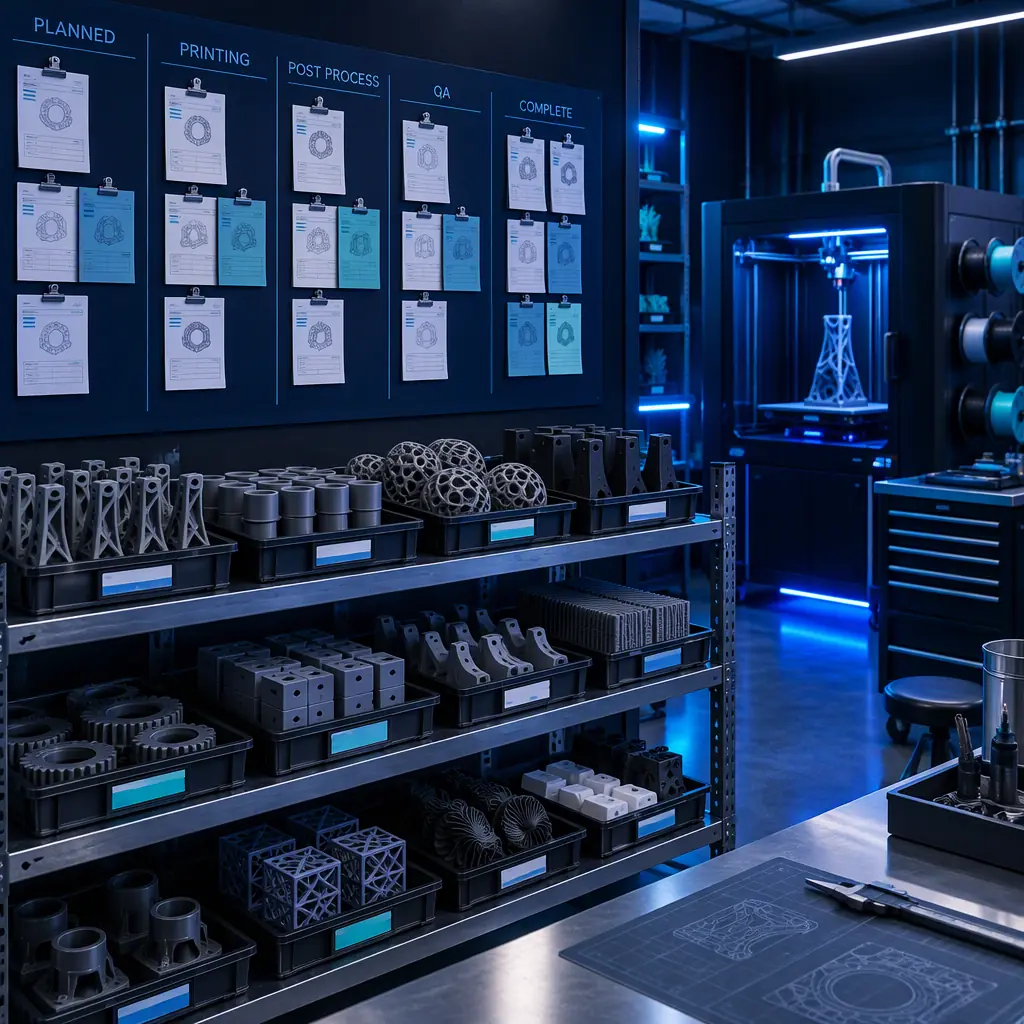 Work Orders and Job Travelers for 3D Printing, Production Control Without Software