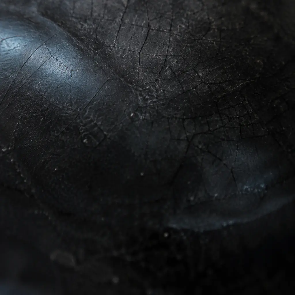 Industrial print production detail with machined metal surface and blue accent light