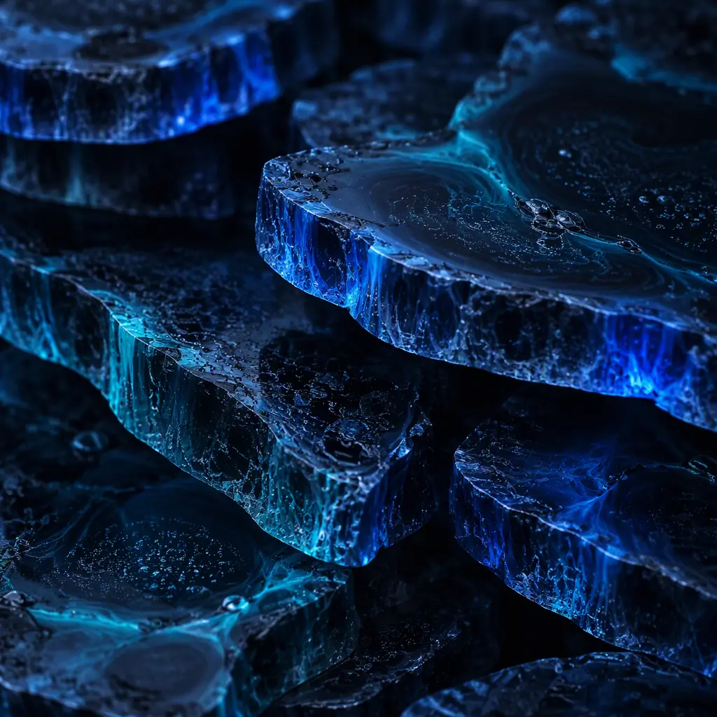 Abstract dark texture of layered dental model cross-sections under low-contrast lighting behind the CTA