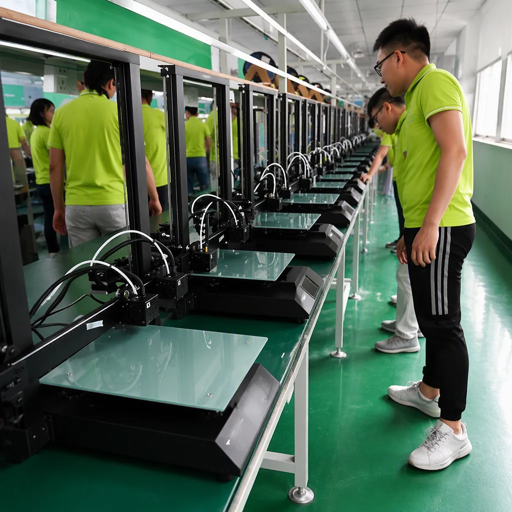 Assembly and test line in the Sumio production workshop