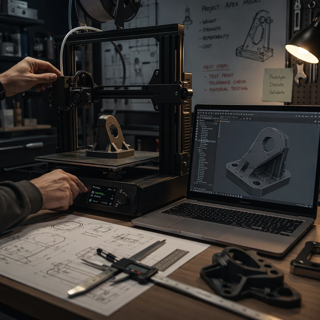 Engineering prototyping with 3D printer